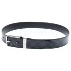 LOUIS VUITTON ルイヴィトン ダミエグラフィット サンチュール 85/34 ベルト ブラック PVCレザー シルバー金具 M9402