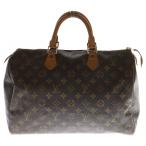 LOUIS VUITTON ルイヴィトン モノグラム スピーディ35 ハンドバッグ ボストンバッグ ブラウン PVCレザー M41524