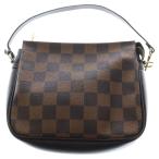 LOUIS VUITTON ルイヴィトン ダミエ トゥルースメイクアップ ミニバッグ ポーチ ハンドバッグ ブラウン ゴールド金具 レザー×PVC N51982