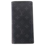 LOUIS VUITTON ルイヴィトン モノグラムエクリプス ポルトフォイユブラザ レザー ロングウォレット 二つ折り財布 ブラック M61697