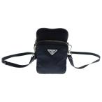 PRADA プラダ Re-Nylon ミニ ショルダーバッグ ミニバッグ フォンショルダー トライアングルロゴプレート シルバー金具 ブラック 2ZT024