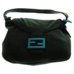 FENDI フェンディ FFロゴ マンマバケット ハンドバッグ ワンショルダーバッグ グリーン×ブルー レディース