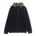 BURBERRY バーバリー Check Hood Cotton Zip Hooide バーバリーチェック フーデッドジップアップパーカー ブラック 8060705