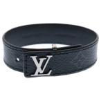 LOUIS VUITTON (ルイヴィトン) モノグラムエクリプス LVスリム ブレスレット ブラック M6456