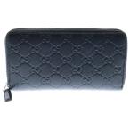 GUCCI グッチ AVEL アヴェル GGシグネチャー グッチシマ ラウンドファスナー レザー ロングウォレット 長財布 ネイビー 307987