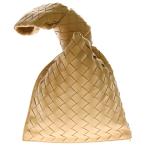 BOTTEGA VENETA ボッテガヴェネタ イントレチャート ミニザツイスト レザー ハンドバッグ ゴールド金具 ベージュ 652001