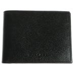 BVLGARI ブルガリ エンボスロゴ レザー コンパクトウォレット 二つ折り財布 札入れ ブラック 20817