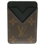 LOUIS VUITTON ルイヴィトン モノグラムマカサー ポルトカルトマグネット レザーカードケース パスケース 名刺入れ ブラウン M13185