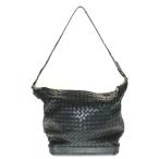 ショッピングヴェネタ BOTTEGA VENETA ボッテガヴェネタ イントレチャート ワンショルダーバッグ ハンドバッグ ブラック レザー