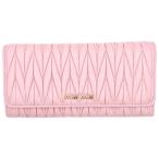 ショッピングミュウミュウ miumiu ミュウミュウ マテラッセ 長財布 ロングウォレット カードケース ピンク レザー 5MH109 ゴールド金具