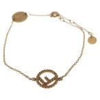 FENDI フェンディ エフイズ ブレスレット ラインストーン ピンクゴールド メタル