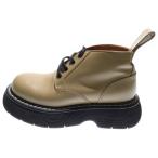 ショッピングbottega BOTTEGA VENETA ボッテガヴェネタ ザ バウンス レザー レースアップ 厚底 シューズ カーキ/ブラック レディース