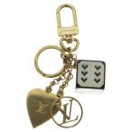 ショッピングキーリング LOUIS VUITTON ルイヴィトン ポルトクレ ゲームオンステーキング ハートモチーフ キーリング バッグチャーム ピンク×ゴールド GP MP2913