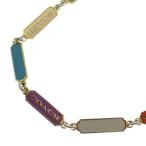 COACH Coach многоцветный Logo plate длинный колье Gold 