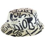 ショッピングdior DIOR ディオール ×STUSSY バケットハット ホワイト コットン #L 07014692220