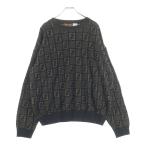 FENDI フェンディ ズッカ柄 ニット ブラウン ウール ヴィンテージ 90s