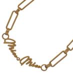 miumiu MiuMiu Logo длинный цепь колье подвеска цепь Gold GP 5JC898