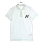ショッピングmoncler MONCLER モンクレール MAGLIA POLO MANICA CORTA ロゴワッペン 半袖ポロシャツ ホワイト D10918304200
