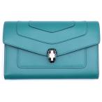 BVLGARI ブルガリ セルペンティ フォーエバー ラージロングウォレット 長財布 グリーン レザー