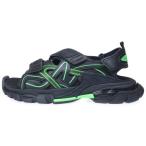 ショッピングバレンシアガ BALENCIAGA バレンシアガ TRACK SANDAL トラック サンダル ベルクロ シューズ ブラック/グリーン US10/28.5cm 617542