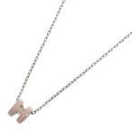HERMES エルメス ポップアッシュミニ ネックレス メタル シルバー×ピンク チェーン ペンダント