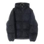 GUCCI グッチ ジャンボGGキャンバス ナイロン ジップアップ フーデッド ダウンジャケット ブラック 698710
