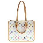 LOUIS VUITTON ルイヴィトン ルイヴィトン ×TM オンザゴー トランク ハンドバッグ MM ホワイト/マルチカラー ICタイプ