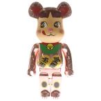 BE@RBRICK ベアブリック ×不二家 ペコちゃん 招き猫 金運ダブル小判 桃金メッキ 1000% フィギュア 人形 ピンクゴールド 箱