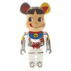 BE@RBRICK ベアブリック ×不二家 ペコちゃん 招き猫 福銀メッキ 1000% フィギュア 人形 シルバー 箱