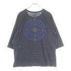 CHROME HEARTS クロムハーツ CHクロス バックプリント ヘンリーネック 長袖Tシャツ カットソー グレー
