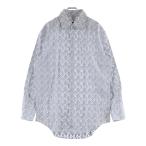 ルイヴィトン 21AW MONOGRAM FLOWER PATTERN SHIRT モノグラムフラワーパターンコットン長袖シャツ モノグラム総柄刺繍 RM212Q EO4 HLS43W