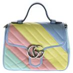 GUCCI グッチ GGマーモント レザー2WAYハンドバッグ ショルダーバッグ マルチ 583571