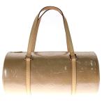 LOUIS VUITTON ルイヴィトン モノグラム ヴェルニ ベッドフォード ハンドバッグ ベージュ×ブラウン エナメル×レザー ゴールド金具 M91006