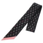 ショッピングCHANEL CHANEL シャネル ツイリー ココマーク総柄 プリント シルクスカーフ マルチカラー ブラック/ピンク