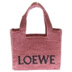 ショッピングロエベ LOEWE ロエベ フォントート ハンドバッグ カゴバッグ ショルダーバッグ ピンク ラフィア ALF1V46X01 ゴールド金具