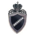 JOSTEN STER Justin Star CROWN SHIELD Crown защита подвеска с цепью оникс ... серебряный / черный SPJ117 2