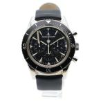 ショッピング自動巻き JAEGER-LECOULTRE ジャガールクルト マスターコンプレッサー ディープシー クロノグラフ 黒文字盤 自動巻き 革×SS/AT Q2068570 腕時計