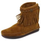 MINNETONKA ミネトンカ フリンジブーツ HI TOP BACK ZIP BOOT 293 レディース 女性 ジップブーツ スエード DUSTY BROWN ダスティブラウン 5-8