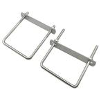 bath&bath 駐車カーポート用 固定金具 コ型ボルト Uボルト アルミ柱に穴あけ必要無し 締付固定 固定ベース ステンレス製 2個セット