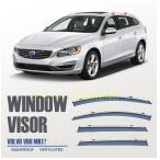 ボルボ V60 2010-2018年 サイド ウインドウ　バイザー サイド　ガーニッシュ 4Pセット 換気 雨除け 風切り音防止