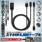 スマホ テレビ 接続 ケーブル2m MHLケーブル hdmi tv 出力 MHL対応 HDMI端子 microusb 変換アダプタ SETUSMACA