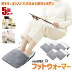 5個セット フットウォーマー USB 給電 あったかグッズ ヒータークッション あんか 冷え性 足元 寒さ対策 オフィス ASHIWARM