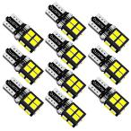 AUXITO T10 LED белый 6000k. свет 10 шт LED T10 соответствующий требованиям техосмотра 2835LED chip 14 полосный 