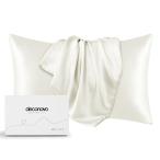 Deconovo 両面シルク枕カバー まくらカバー ピローケース 43cmx63cm アイボリー