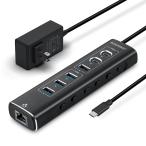 ROSONWAY USB ハブ10Gbps 7 in 1 LAN変換アダプター USB C 3.2x2 USB A 3.2x1 US