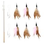 SONGWAY 猫 おもちゃ 猫じゃらし ねこおもちゃ ねこじゃらし 六つ天然鳥羽 鈴が