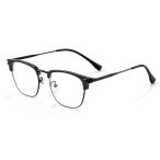 FEISEDY サーモント メガネ 伊達メガネ ブルーライトカット メガネ ハーフリム