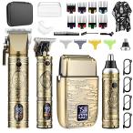 GSKY バリカンセット 電動バリカン 往復式シェーバー 鼻毛カッター USB充電式 LE