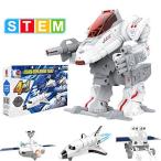 CIRO Space Toys 4イン1 組み立て玩具 学習 科学キット ソーラーパワー ロボットキット 宇宙探検隊 STEM おも