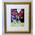 ビクトール・ スパン「レッドモーニング」　版画45/300　額縁外寸42.0ｘ49.0x2.5cm　内寸35.0x42.0cm　絵20.5ｘ28.0cm「ｋ-122」